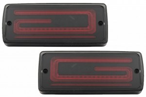 Stopuri Full LED compatibil cu Mercedes G-Class W463 2008-2017 Facelift 2018 Design LED Dinamic Secvential Dinamic Start Up Fumuriu