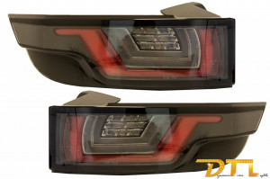 Stopuri Full LED compatibile cu Land ROVER Range ROVER Evoque 2011-2014 Negru/Crom Semnal Dinamic Secvential
