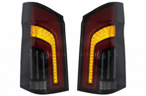 Stopuri Full LED Fumurii compatibil cu Mercedes V-Class W447 2014-2019 modelele cu o Usa Spatecu semnal dinamic secvential - Img 3
