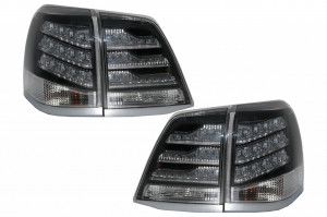Stopuri LED Alb si Negru compatibil cu Toyota Land Cruiser FJ200 J200 2007-2011
