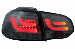 Stopuri LED compatibil cu VW Golf 6 VI 2008-2013 Tube Light Bar Gri Fumuriu - Img 2