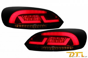 Stopuri LED Lightbar compatibil cu VW SCIROCCO MK3 III 2008-2013 Rosu / Fumuriu Semnal Dinamic Secvential