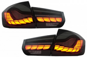 Stopuri OLED compatibil cu BMW Seria 3 F30 2011-2019 F35 F80 Rosu Fumuriu M4 Design