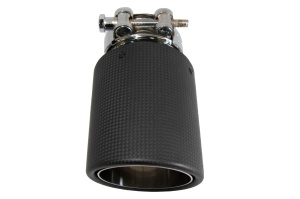 Toba Universala Ornament Sistem de evacuare Carbon Fiber Finisaj Mat 6.8cm / 2.67inch - Img 2