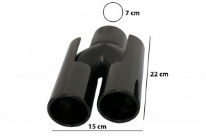 Tobe Ornamente compatibil cu sistemul de evacuare BMW BMW E60 E90 E92 E93 F10 F30 M3 M5 M6 ACS Look Negru Lucios - Img 3