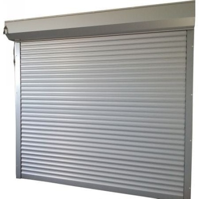 Ușă garaj automată 2300L x 2600H, argintiu 9006, lamele 55mm - Img 1