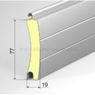 Ușă garaj automată 3600L x 2400H, antracit 7016, lamele 77mm - Img 2
