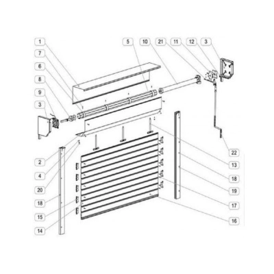 Ușă garaj automată 2100L x 3000H, nuc, lamele 55mm - Img 5