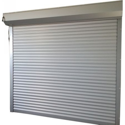 Ușă garaj automată 3000L x 2300H, argintiu 9006, lamele 55mm - Img 1