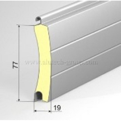 Ușă garaj automată 3600L x 2600H, alb 9016, lamele 77mm - Img 2