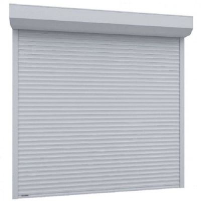 Ușă garaj automată 2100L x 2700H, alb 9016, lamele 55mm - Img 1