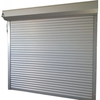Ușă garaj automată 2400L x 2700H, argintiu 9006, lamele 55mm