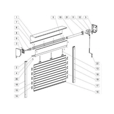 Ușă garaj automată 4000L x 2500H, antracit 7016, lamele 77mm - Img 5
