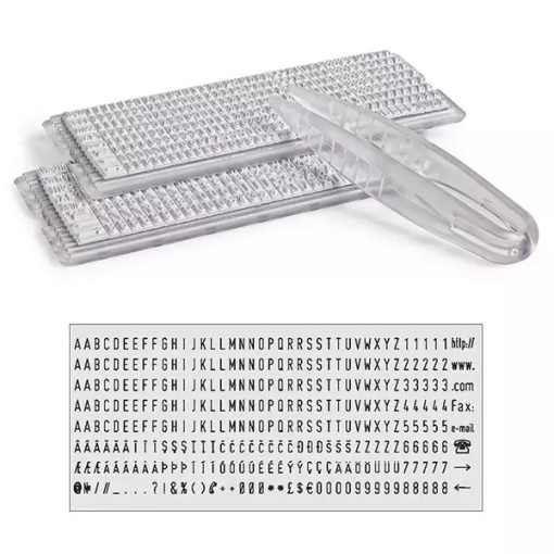 Set de litere pentru stampile Colop TS30 Dimensiune 3 mm