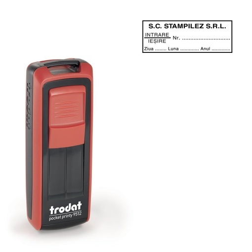 Stampile Intrare Iesire Trodat Pocket Printy 9512 Dimensiuni 47 x 18 mm
