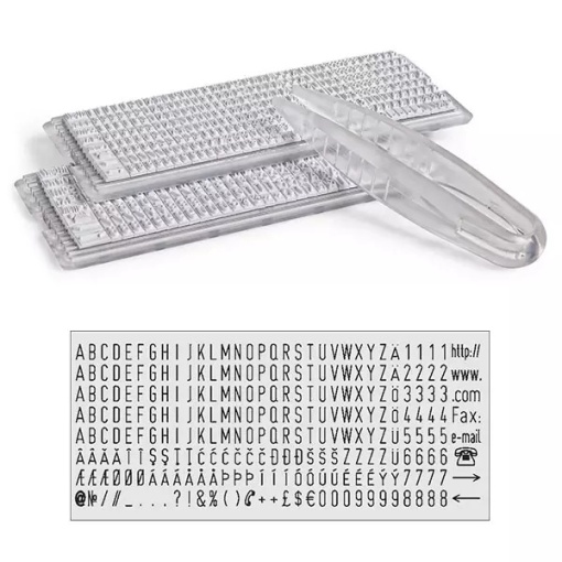Set de litere pentru stampile Colop TS40 Dimensiune 4 mm