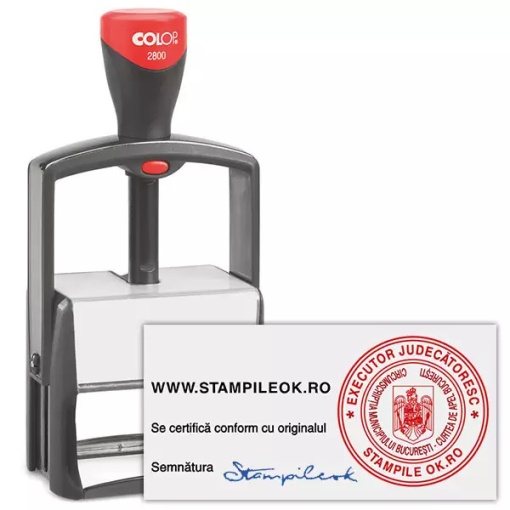 Stampila Executor Profesionala Multicolora Colop 2800 Dimensiuni 68 x 49 mm
