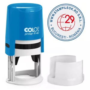 Stampila Bicolor Firma Colop R40 Diametru 40 mm