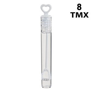 Baloane de Sapun Mini Sticla Stick cu Inima Alba 5ml - 8buc