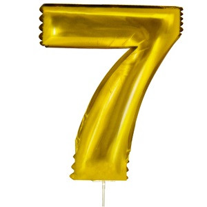 Balon Petrecere din Folie Metalizat Auriu Nr.7 - 24cm