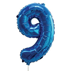 Balon Petrecere din Folie Metalizat Bleu Nr.9 - 60cm