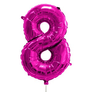 Balon Petrecere din Folie Metalizat Fucsia Nr.8 - 23cm