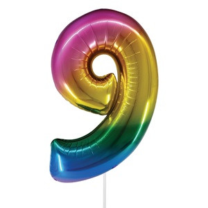 Balon Petrecere din Folie Metalizat Rainbow Nr.9 - 82cm