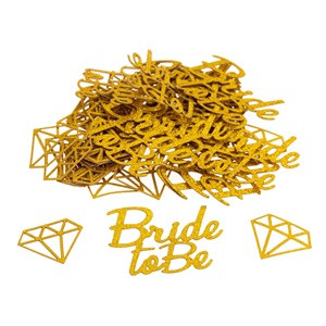 Confetti Decorativ Hen Party Auriu Gliter Diamante Bride to Be 3-5cm - 100buc