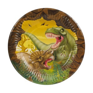 Farfurii din Carton Dinozauri 18cm - 6buc
