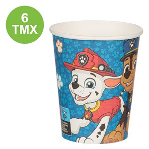 Pahare din Carton de Petrecere Paw Patrol 270ml - 6buc