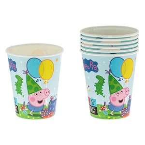Pahare din Carton de Petrecere Peppa George 240ml - 6buc