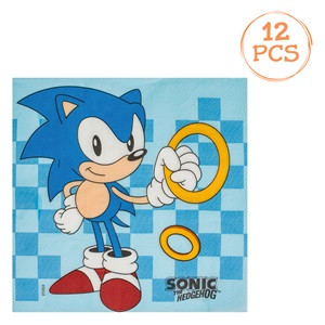 Servetele de Masa de Petrecere Albastre Model Sonic 33x33cm - 12buc