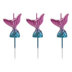 Set Lumanari Zi de Nastere Coada de Sirena - 3buc