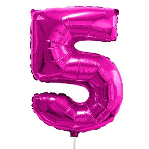 Balon de Petrecere din Folie Metalizat Fucsia Nr.5 - 19cm