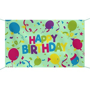 Banner de Perete Verde Menta Happy Birthday 150x90cm