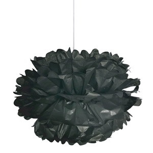 Decoratiune Party Pompon Negru 40cm
