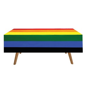 Fata de Masa din Plastic cu Model Dungi Colorate 183x137cm