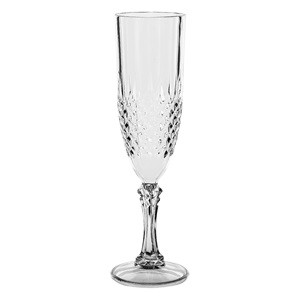 Pahar pentru Sampanie din Plastic Transparent cu Model 230ml