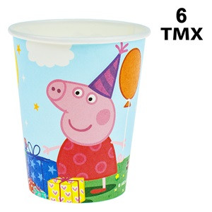 Pahare din Carton de Petrecere Peppa George 270ml - 6buc