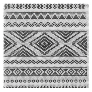 Servetele de Masa cu Model Aztec Alb Negru 33x33cm - 80buc
