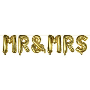 Baloane din Folie de Petrecere de Nunta Mr & Mrs 35x300cm - 6buc