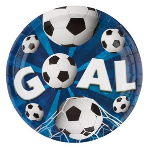 Farfurii de Carton Fotbal 23cm - 10buc