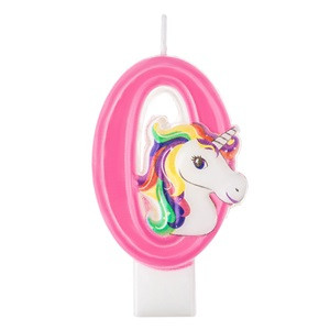 Lumanari Zi de Naştere Roz Unicorn Nr.0