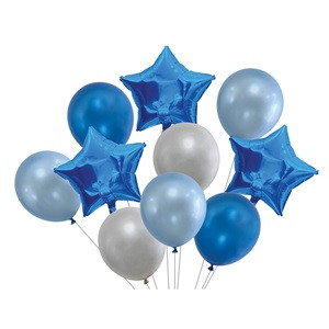Baloane din Folie de Petrecere Rotunde Stele Bleu - 10buc