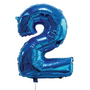 Balon Petrecere din Folie Bleu Metalizat Nr.2 - 60cm