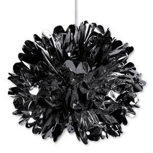 Decoratiune Party Pompon Negru 40cm