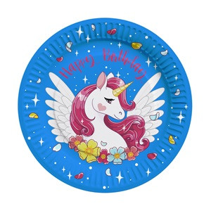 Farfurii de Carton Unicorn 23cm - 10buc