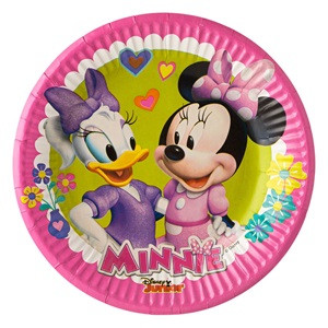 Farfurii Party din Carton Minnie 20cm - 6buc