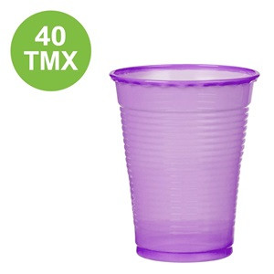 Pahare Mov din Plastic 200ml - 40buc