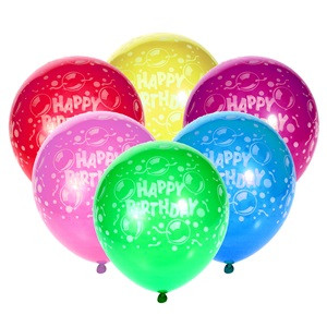 Baloane de Petrecere ”Happy Birthday” de Diferite Culori - 15 buc